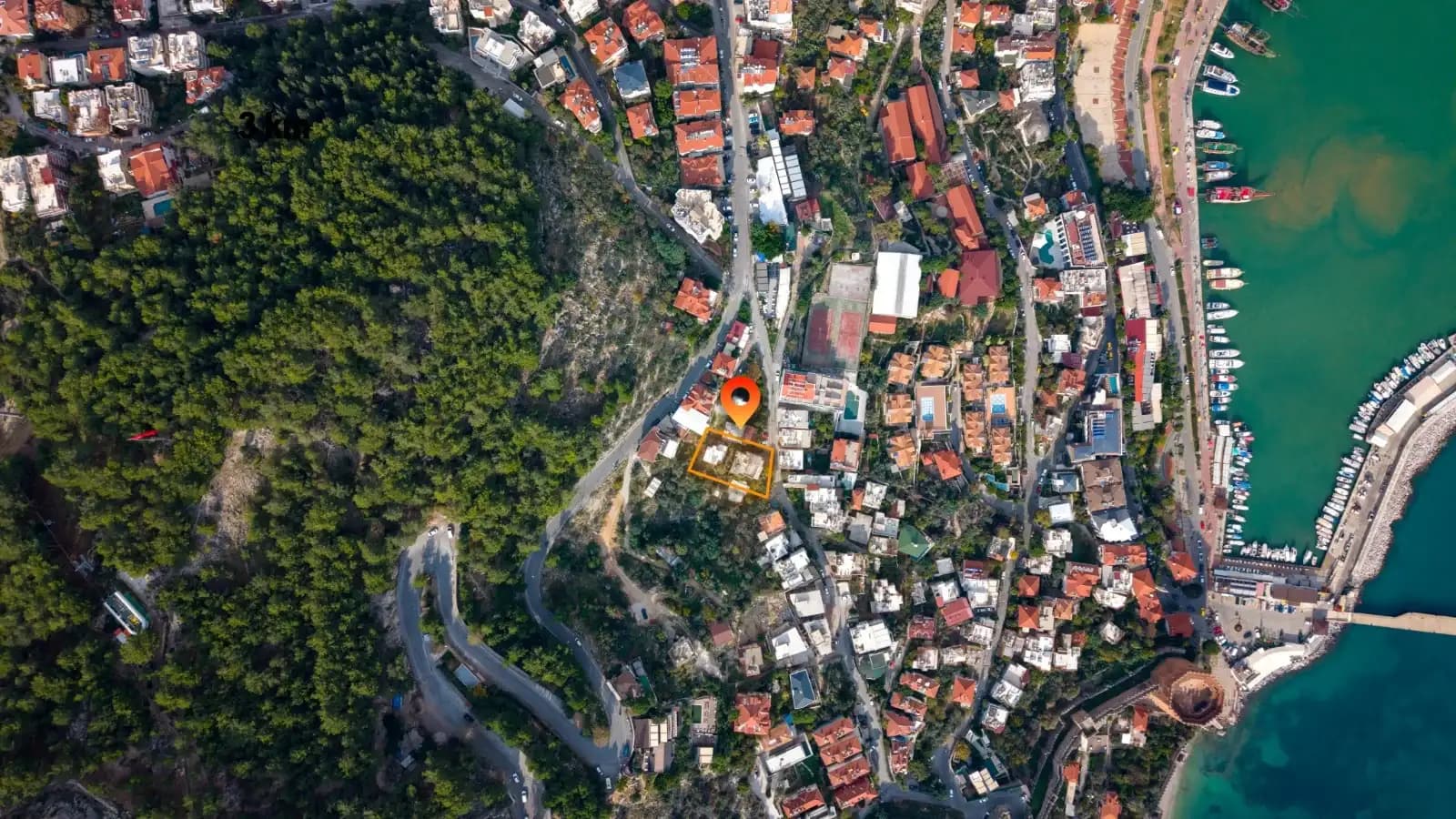 ALANYA KALE BÖLGESİ – PANORAMİK DENİZ MANZARALI ÖZEL ARSA - Görsel 2