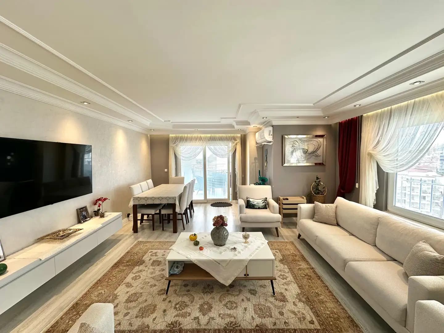 Cikcilli'de Site İçerisinde Satılık Deniz Manzaralı Full Eşyalı 4+1 Dubleks Daire - Görsel 3