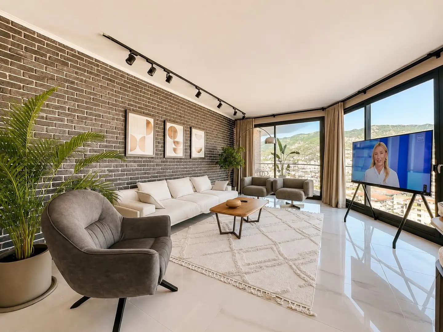 Alanya Çarşı Mahallesi'nde Şehir Manzaralı Satılık 3+1 Eşyalı Penthouse - Görsel 3