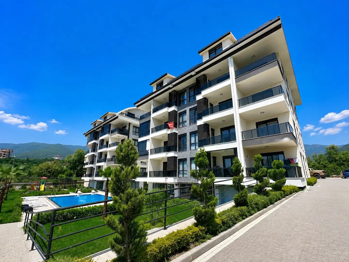 Alanya Oba'da Oba Orange Park Sitesi'nde Full Eşyalı Satılık 1+1 Daire - Görsel 1
